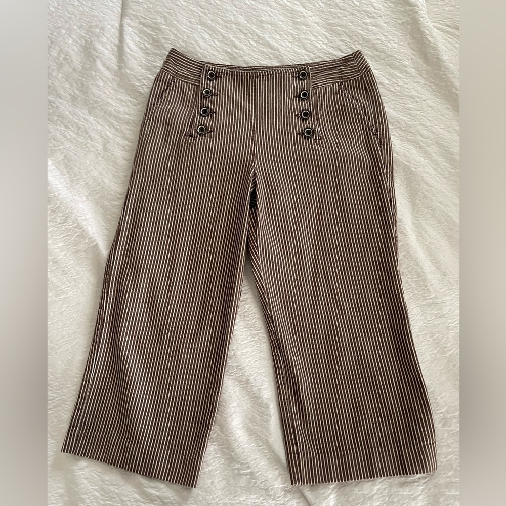 Larry Levine Crop sailor pants